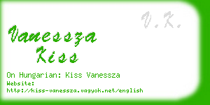 vanessza kiss business card